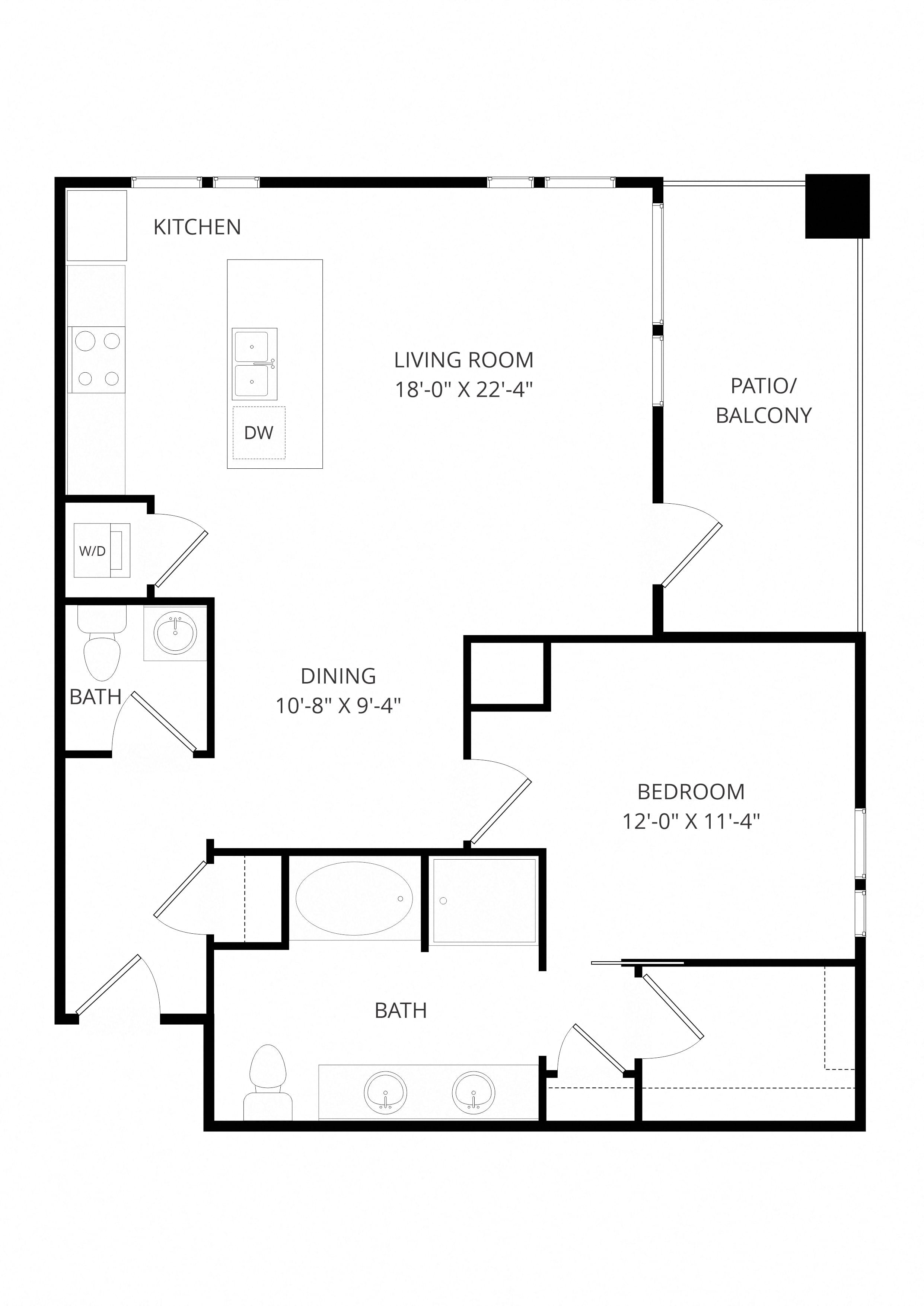 B30 1x1.5 floor plan