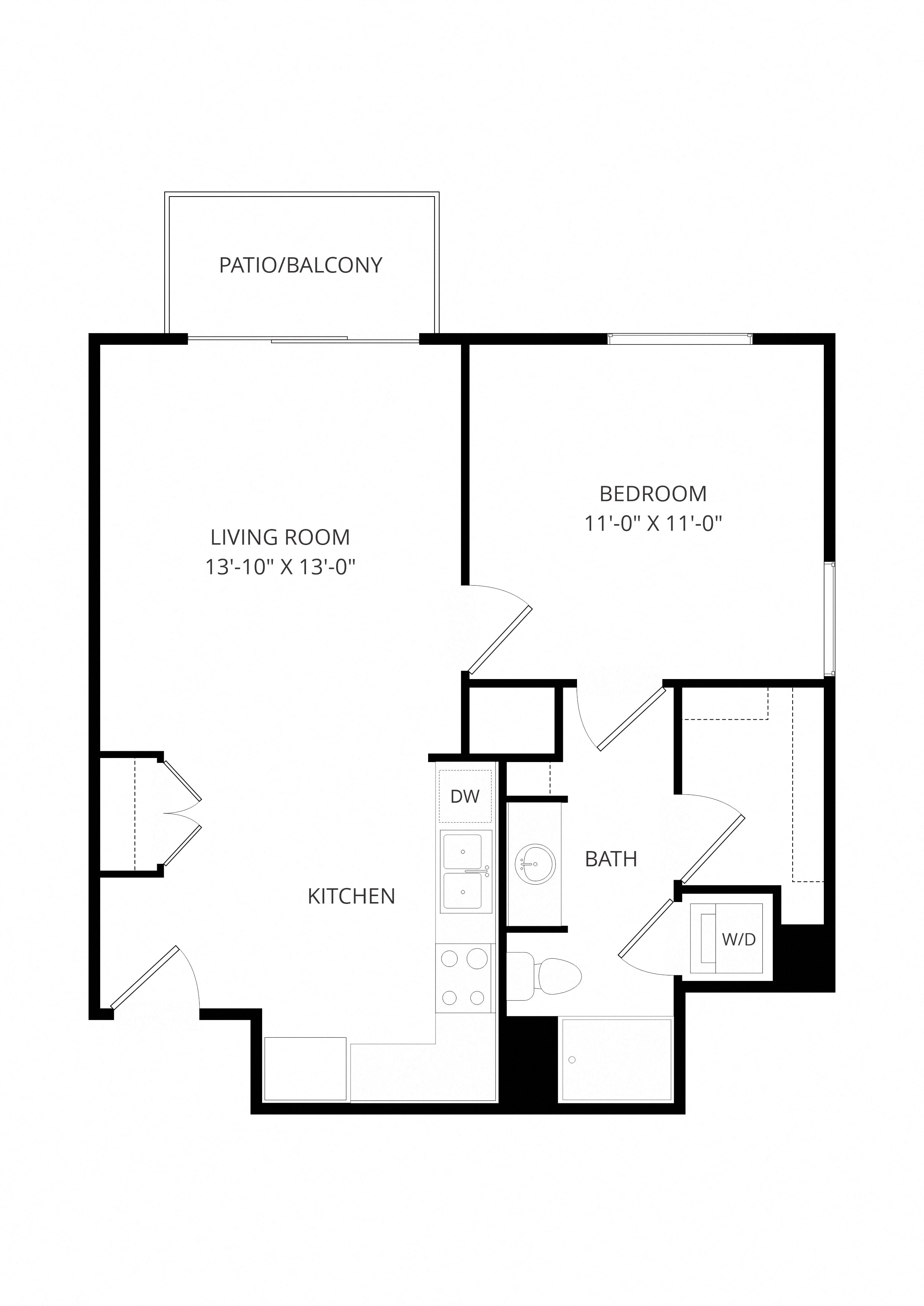 B02 1x1 floor plan