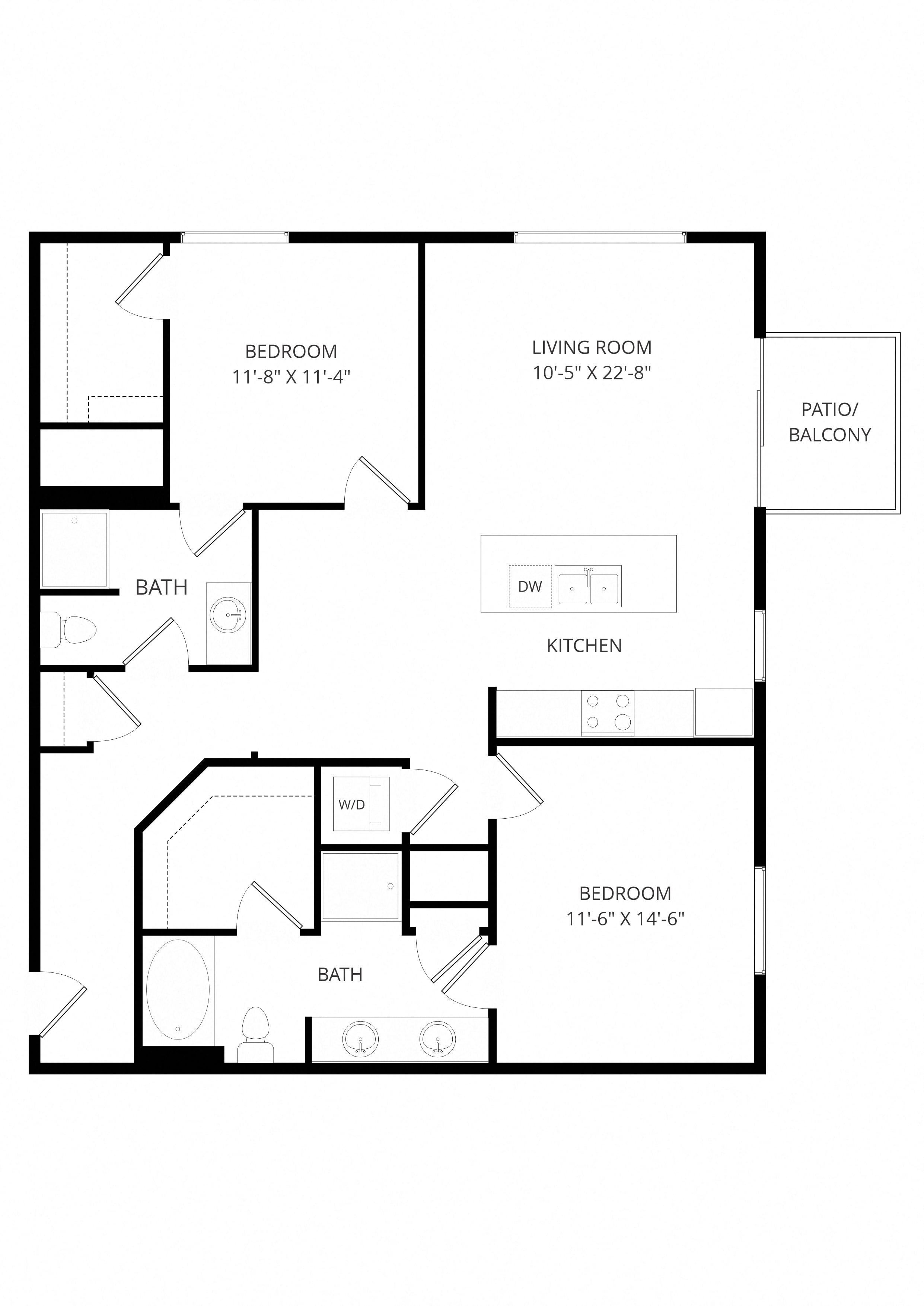 C13 2x2 floor plan
