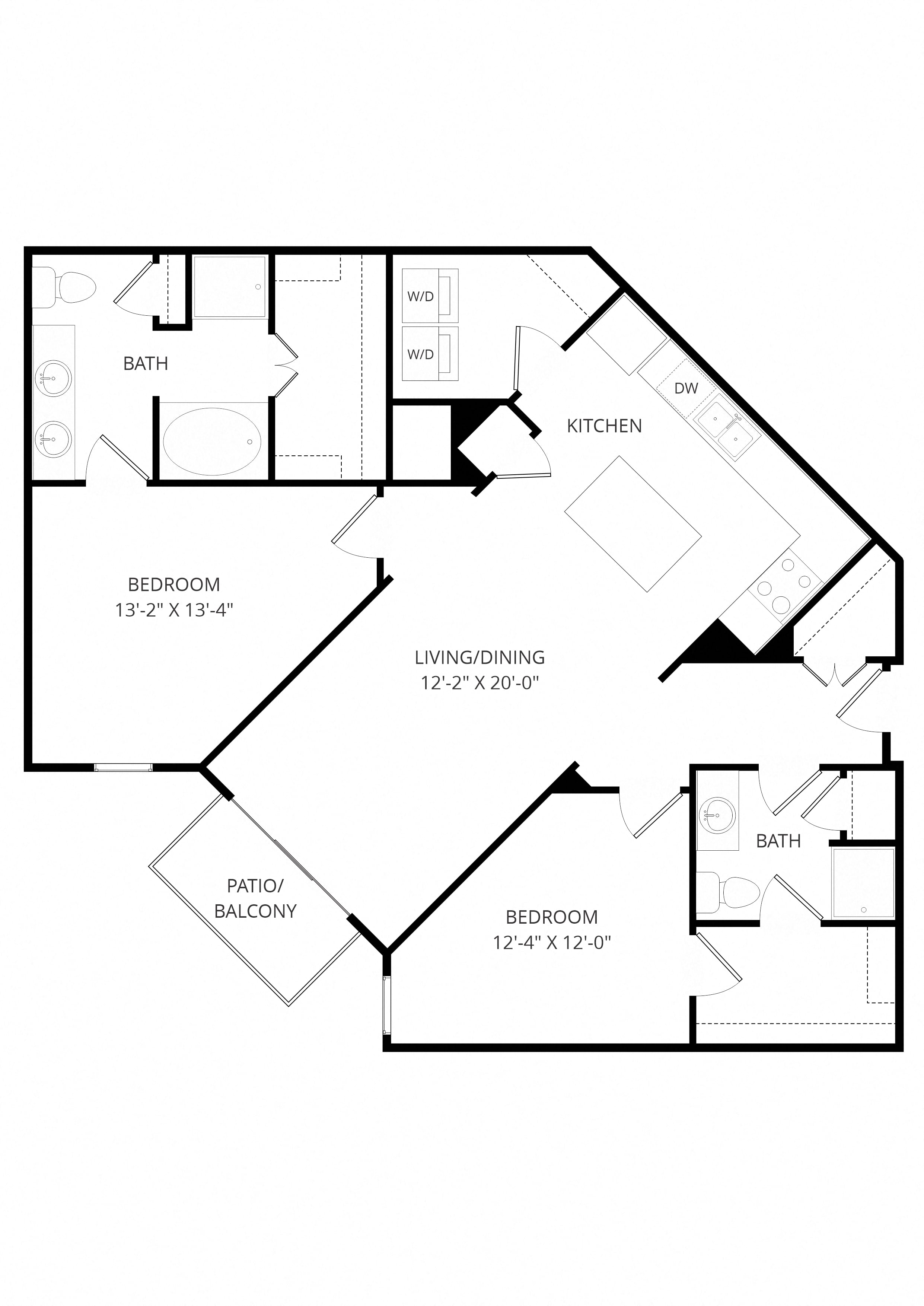 C16 2x2 floor plan