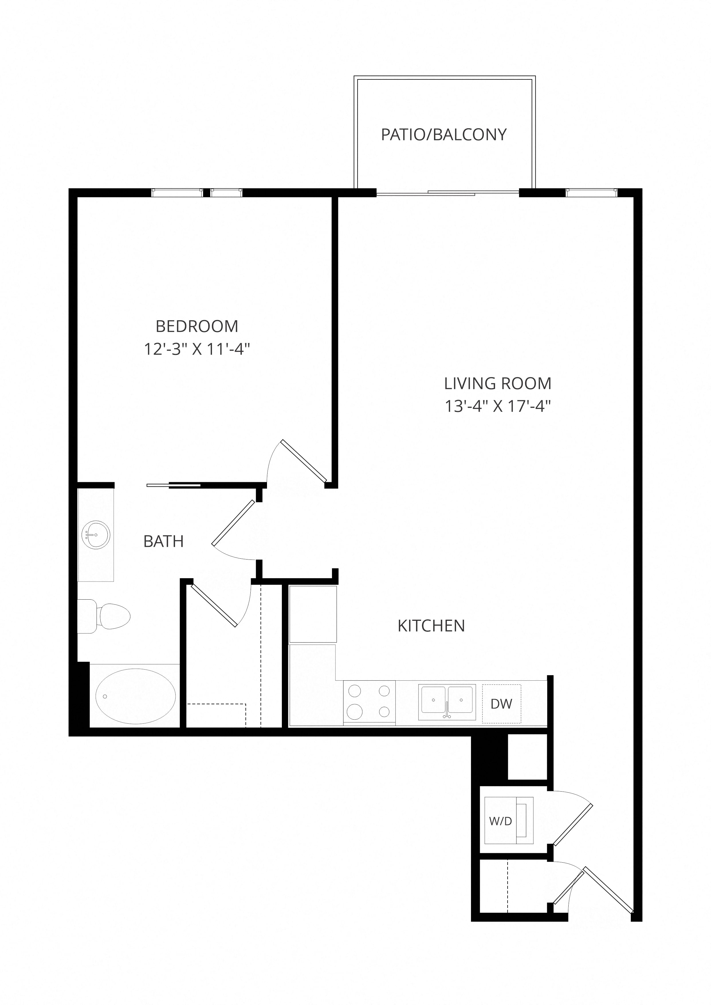 B23 1x1 floor plan
