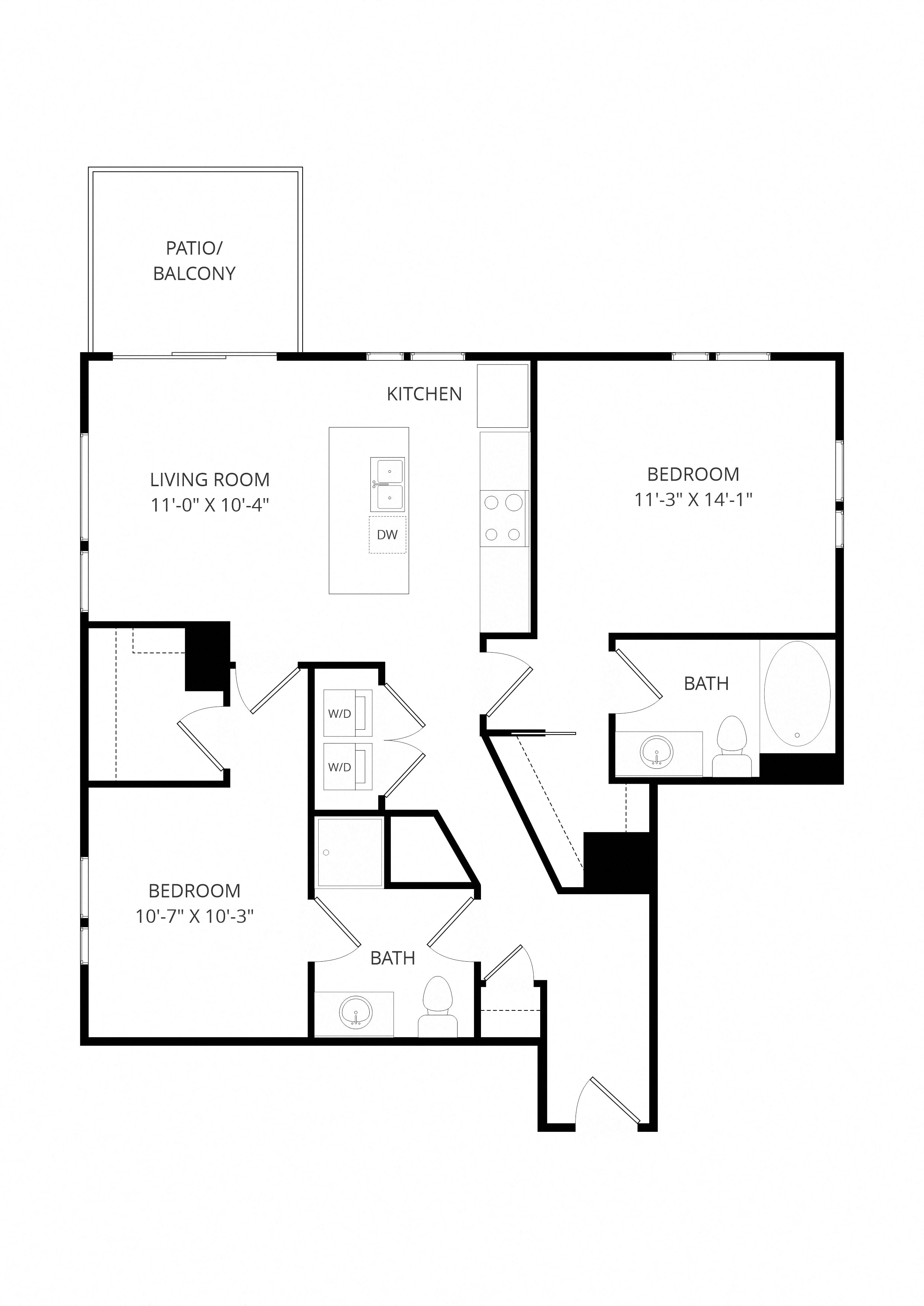 C01 2x2 floor plan