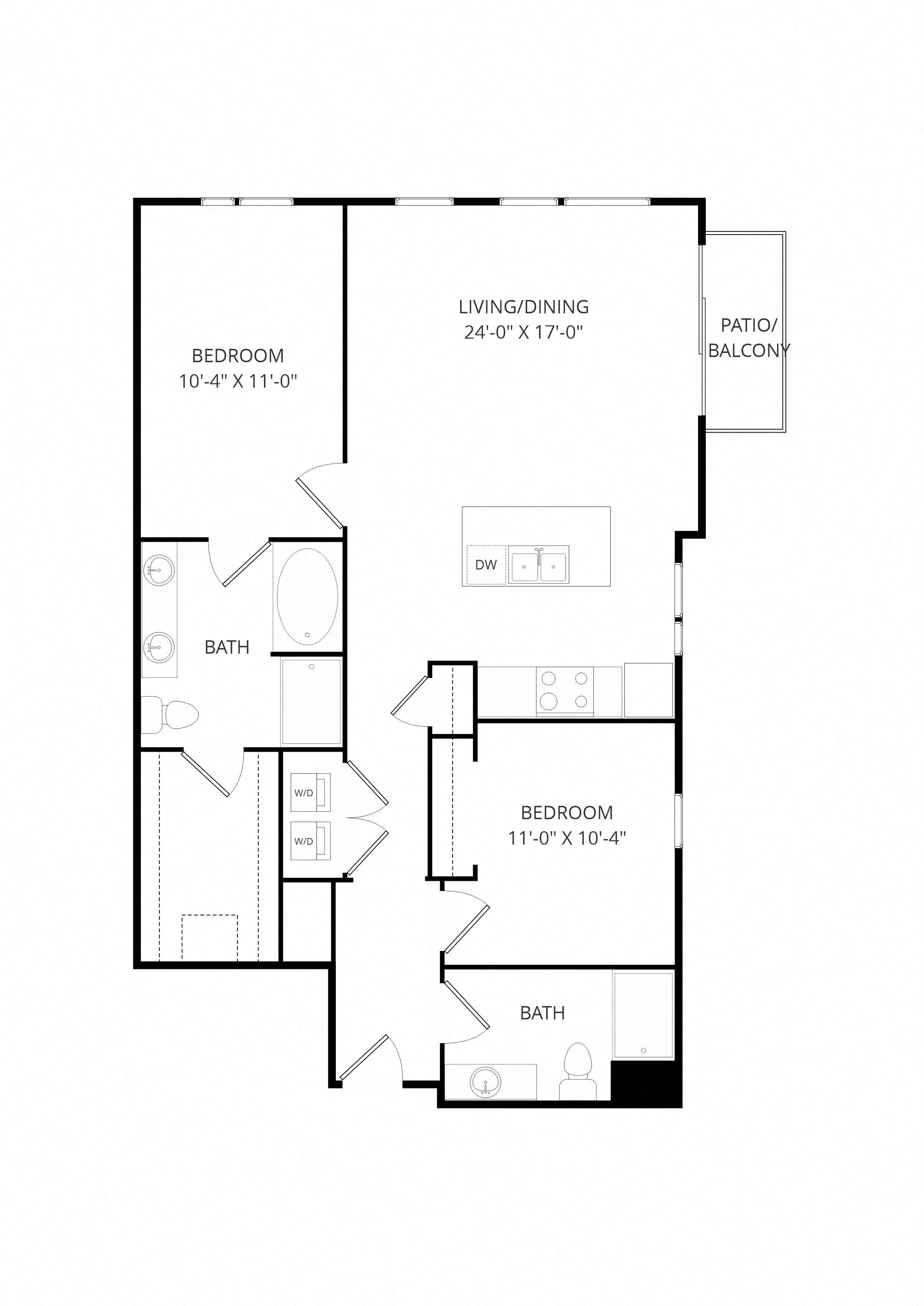 C11 2x2 floor plan