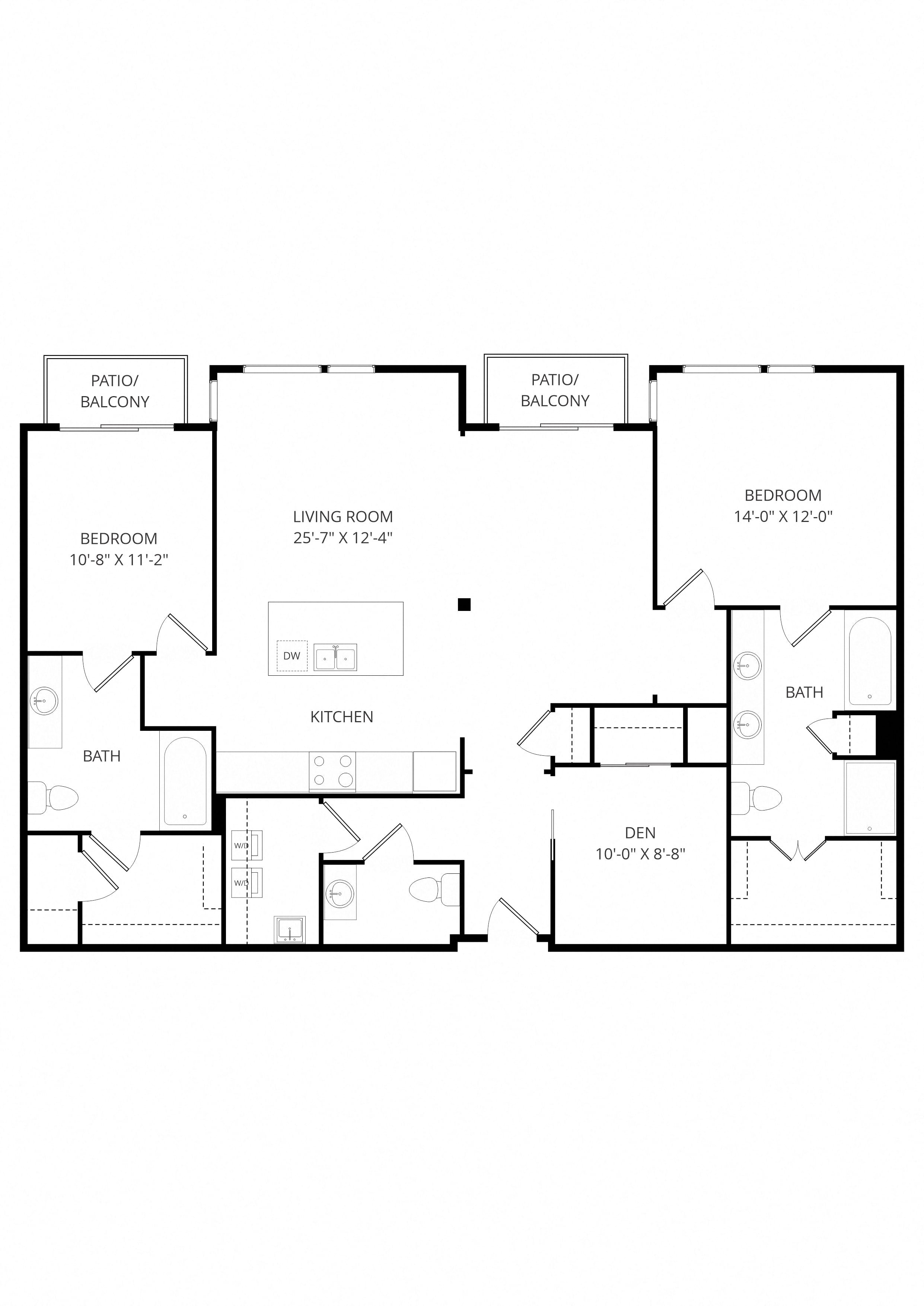 C17 2x2.5den floor plan