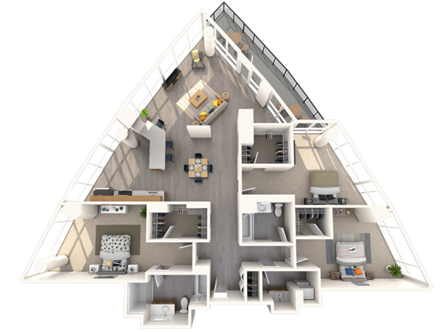 1 PH floor plan