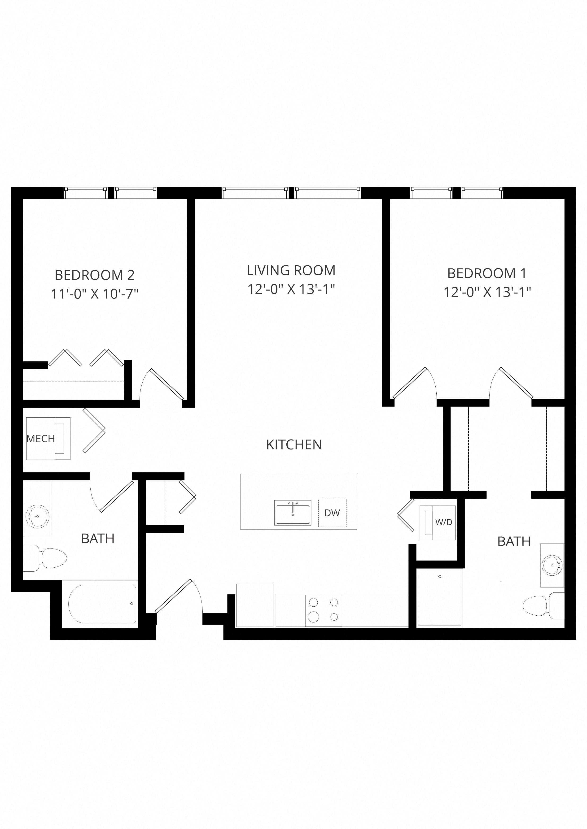 VimVigorMighty_TwoBedroom floor plan