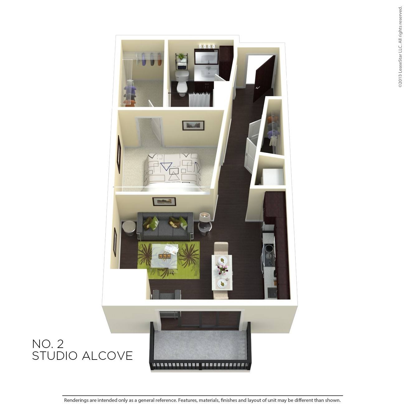 Studio 2 floor plan