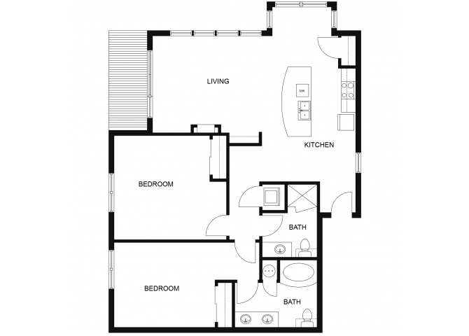 Normandy_TwoBedroom floor plan