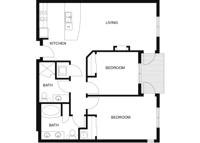 Nouveau_TwoBedroom floor plan