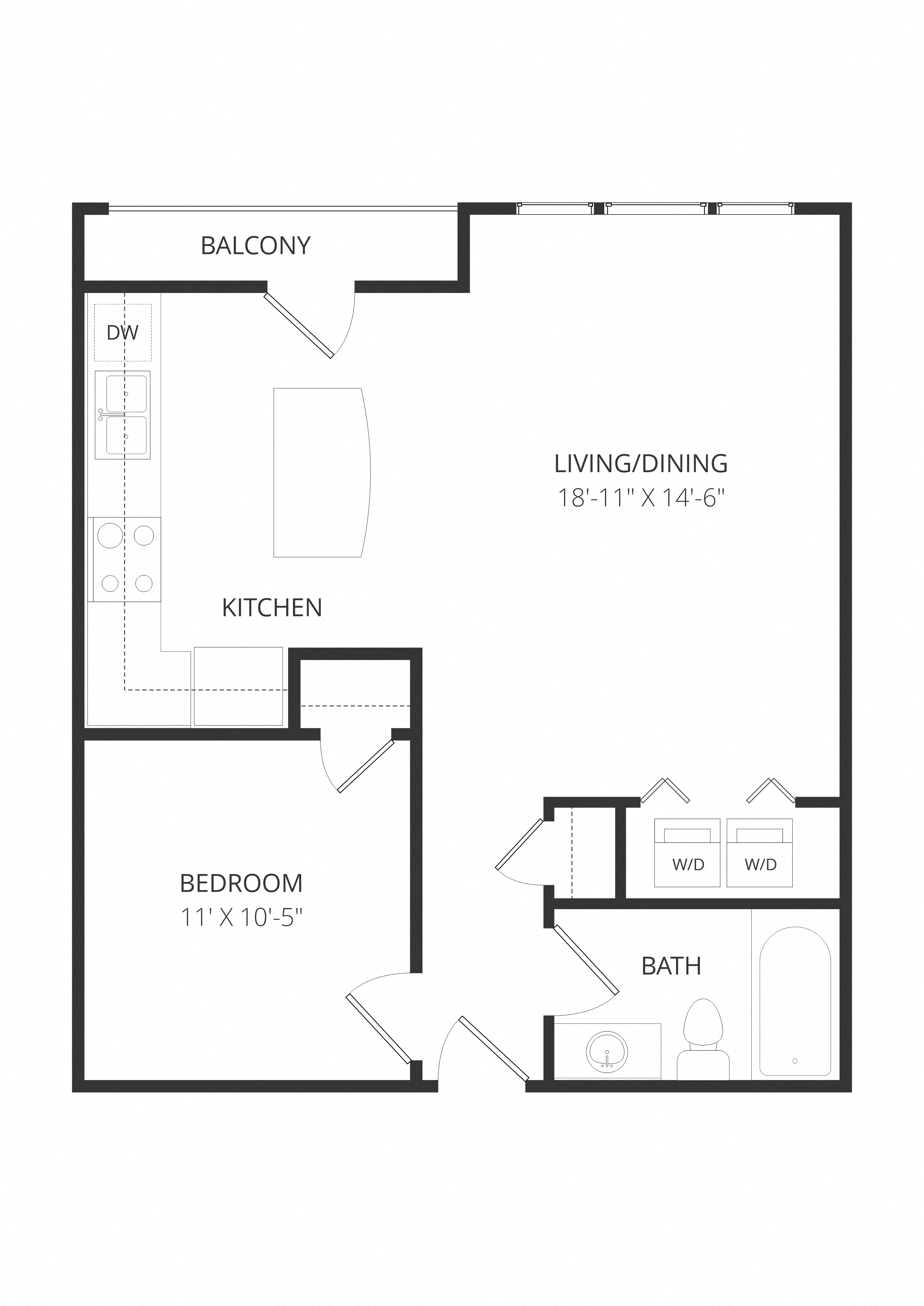 BuildingPPA1_OneBedroom floor plan