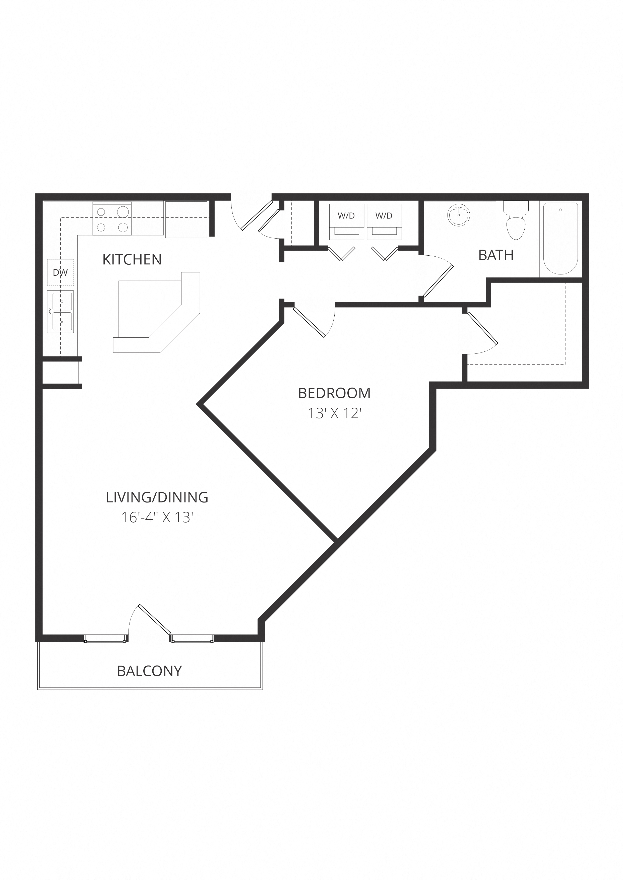 BuildingPPA4_OneBedroom floor plan