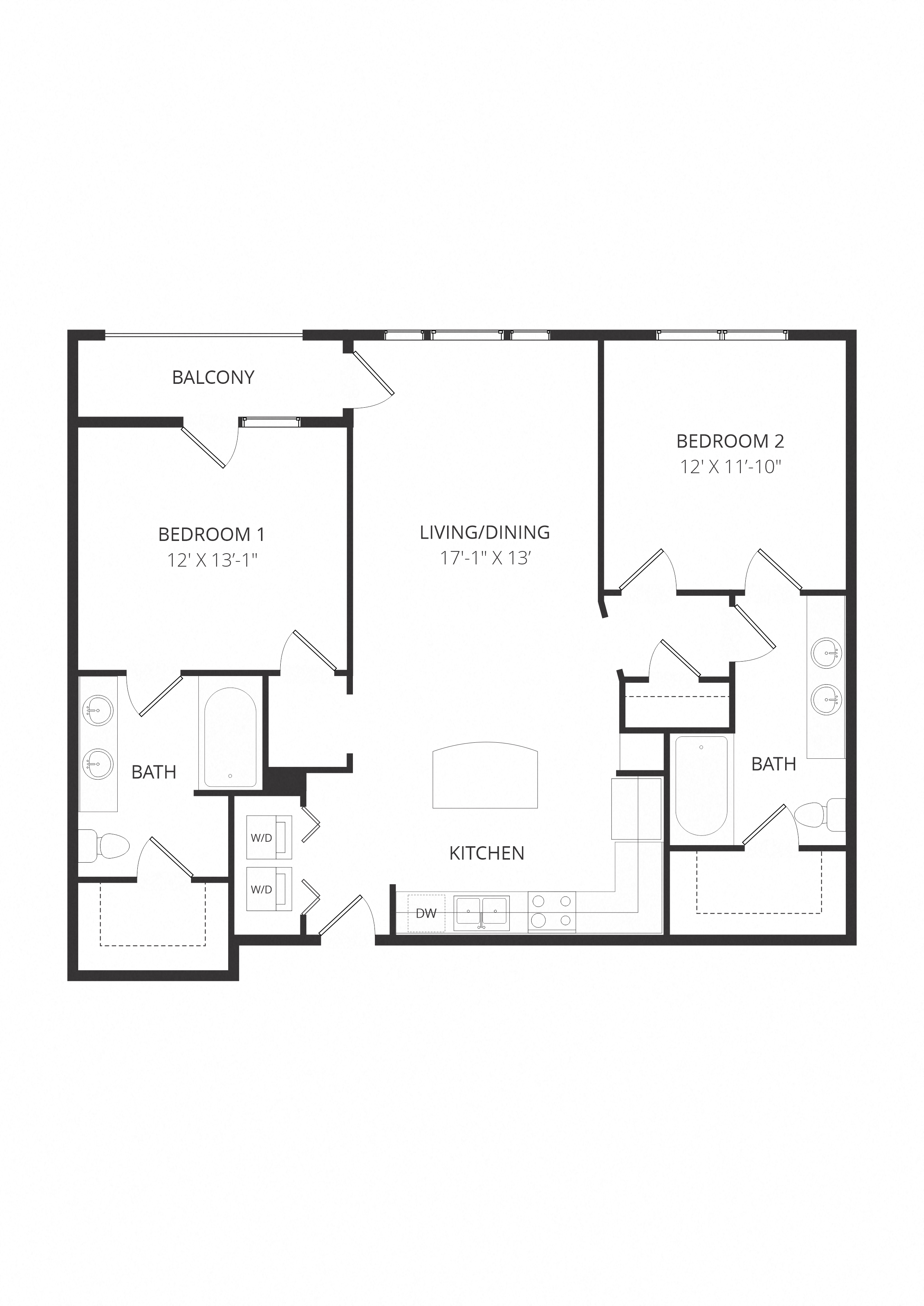 BuildingPPB1_TwoBedroom floor plan