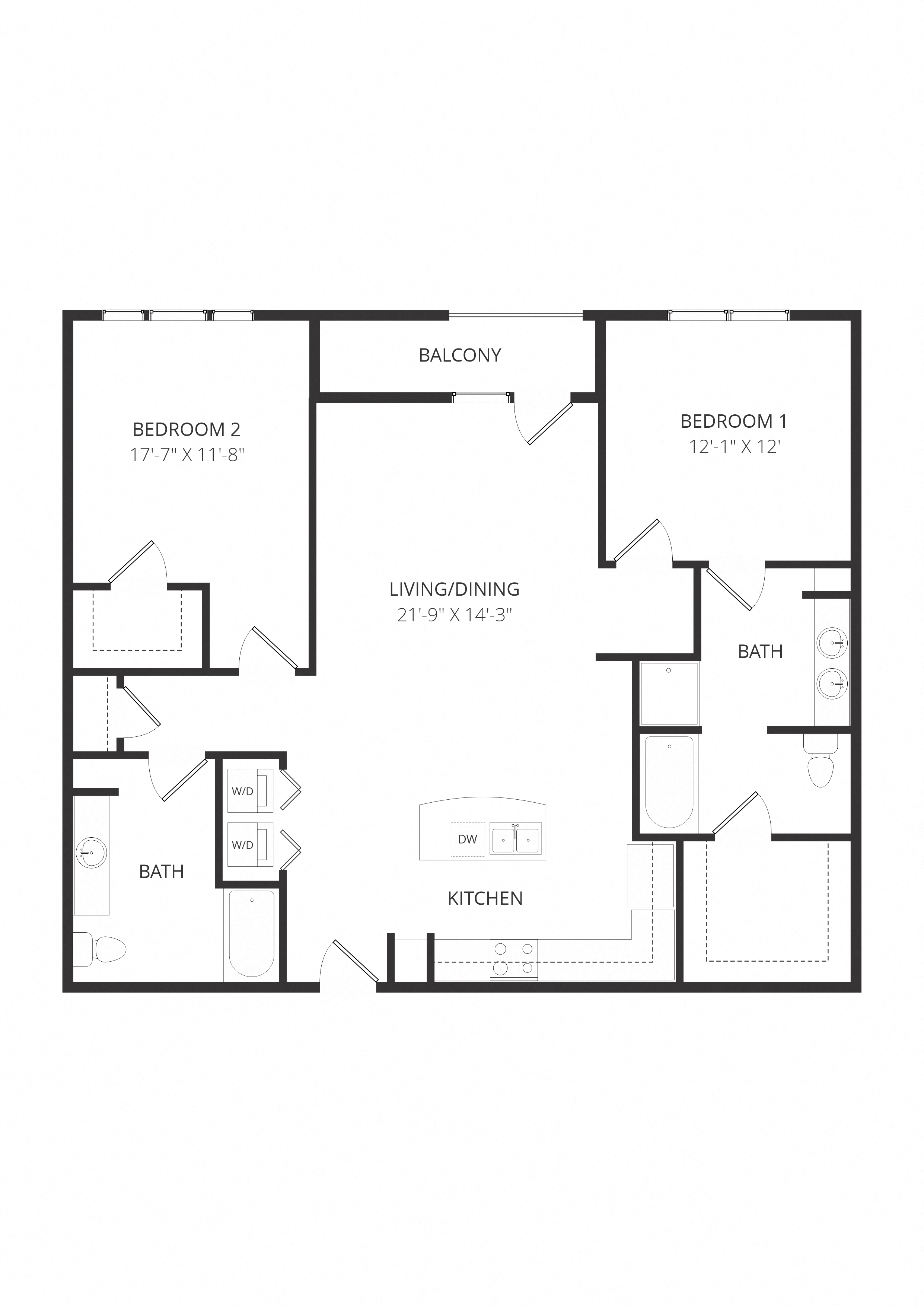 BuildingPPB4_TwoBedroom floor plan