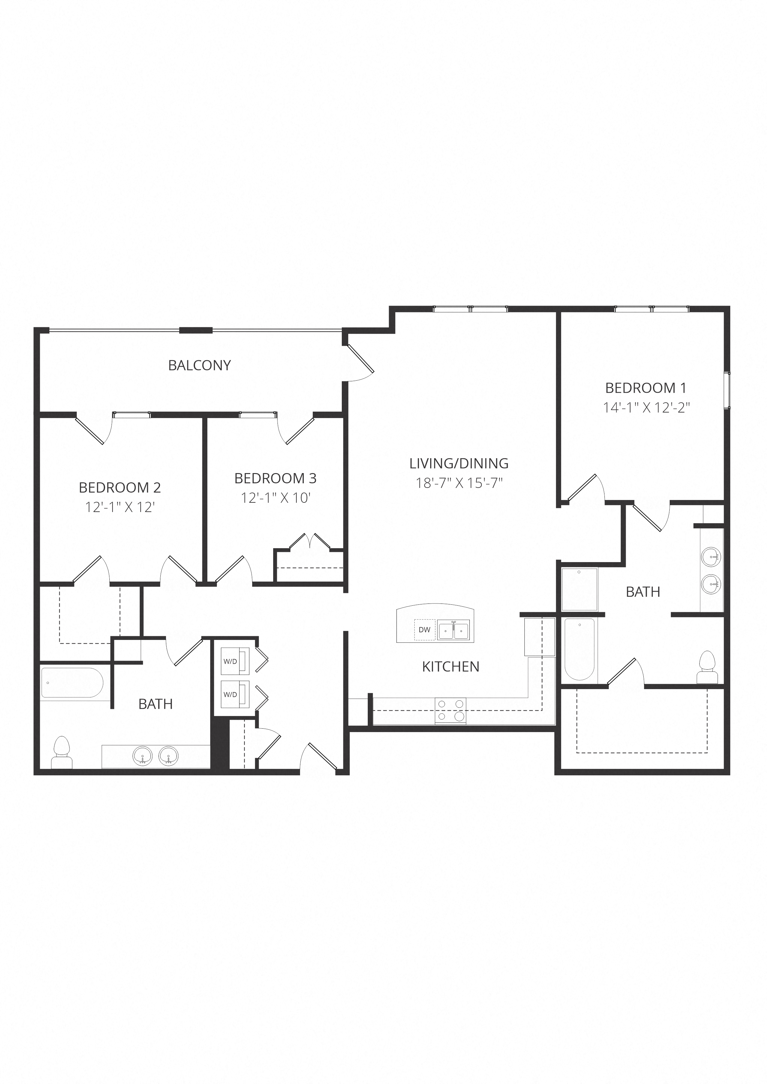 BuildingPPC4_ThreeBedroom floor plan