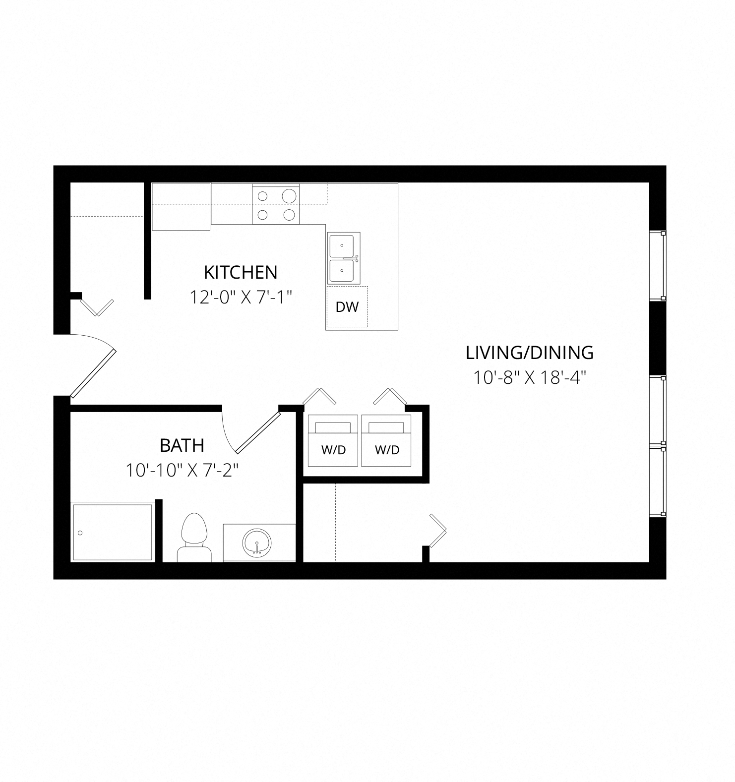 Plan 6 Studio floor plan