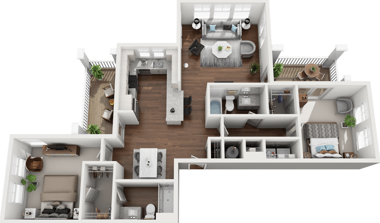 Romare_TwoBedroom floor plan