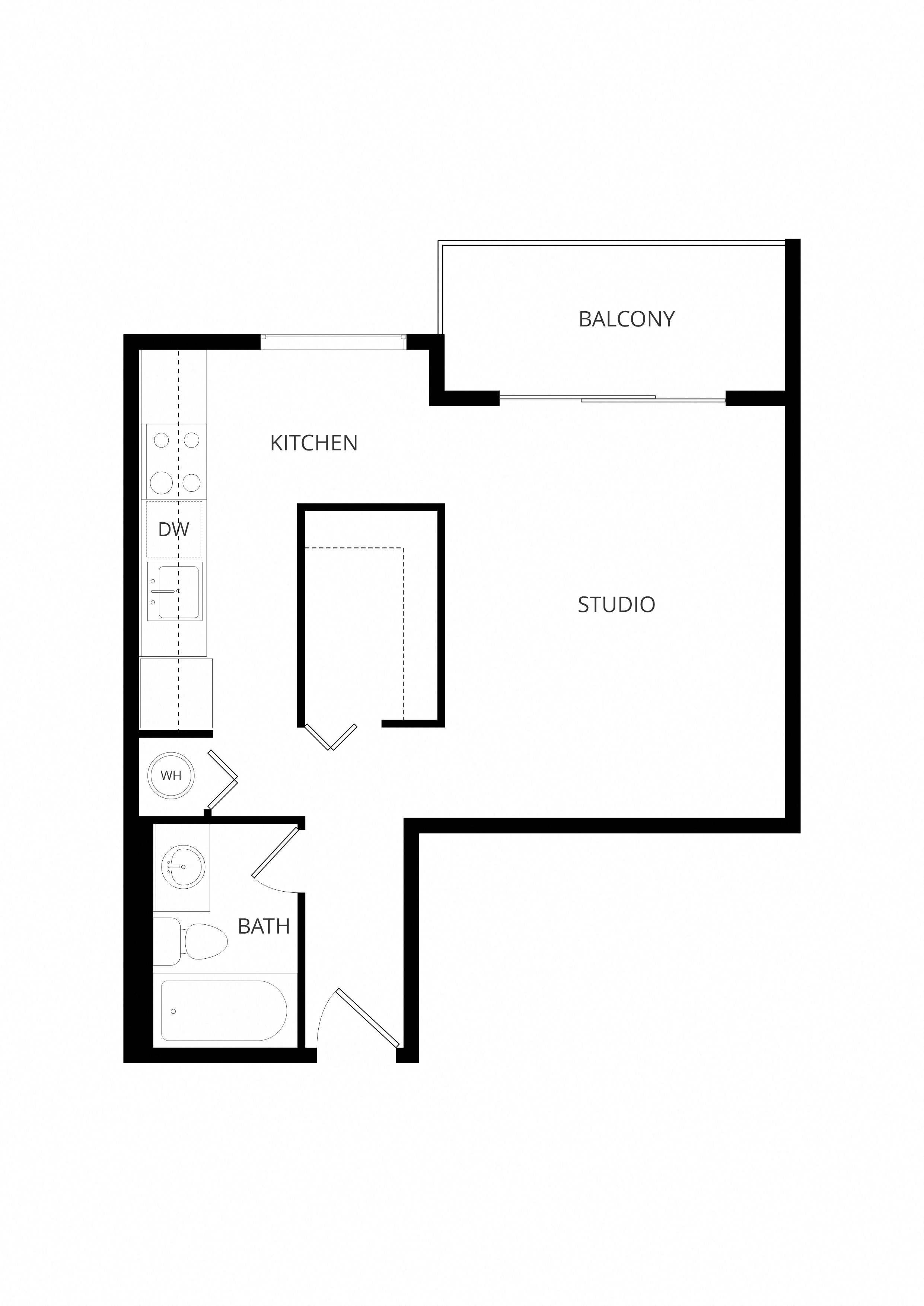 Studio Apartment floor plan