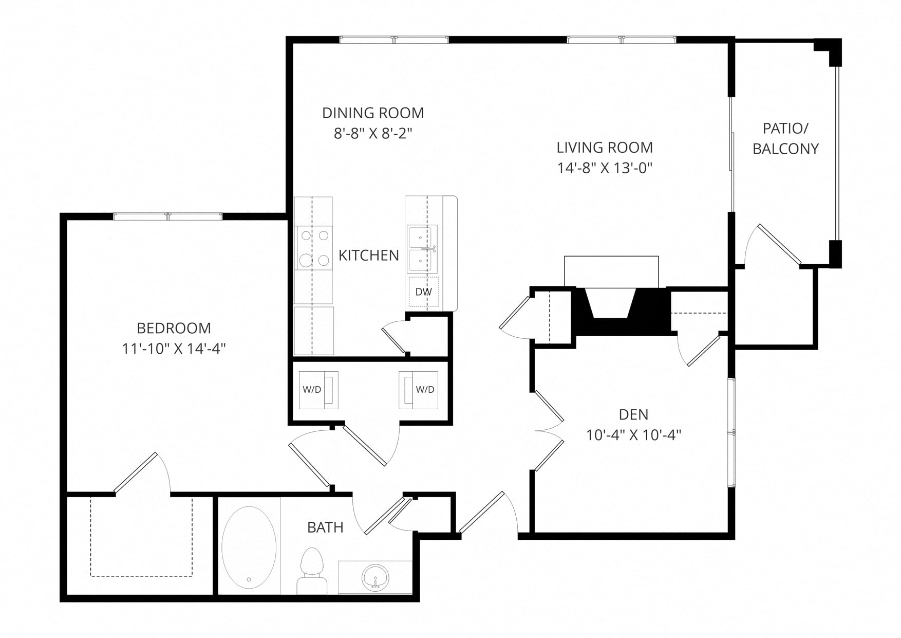 1D floor plan
