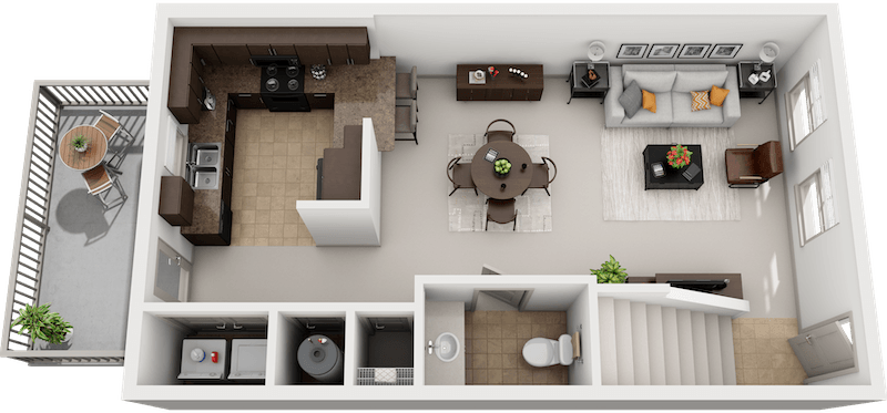 Frazer_TwoBedroom floor plan