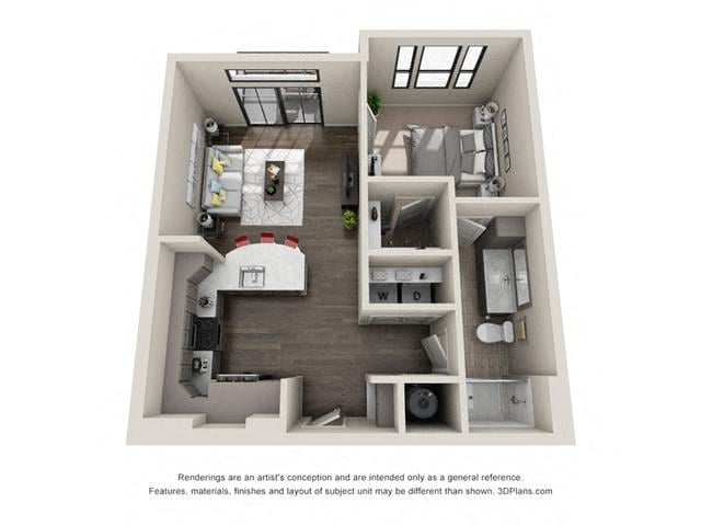 A2_OneBedroom floor plan