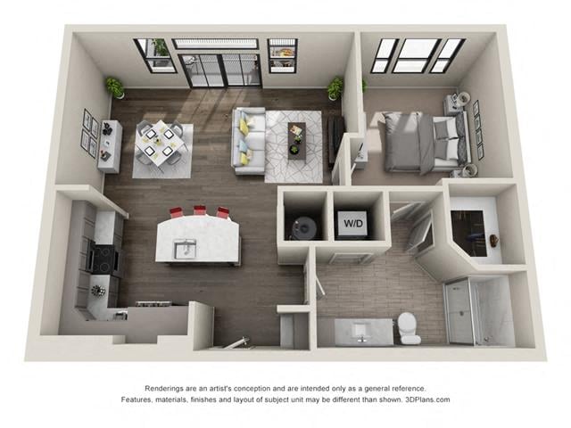 A6_OneBedroom floor plan