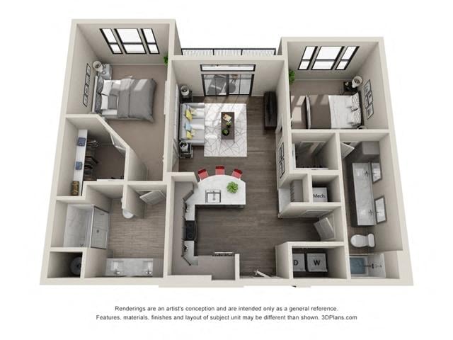 B1_TwoBedroom floor plan
