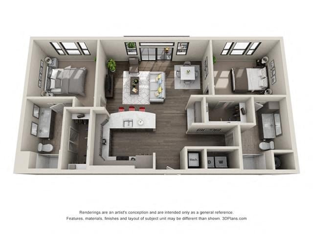 B2ALT_TwoBedroom floor plan
