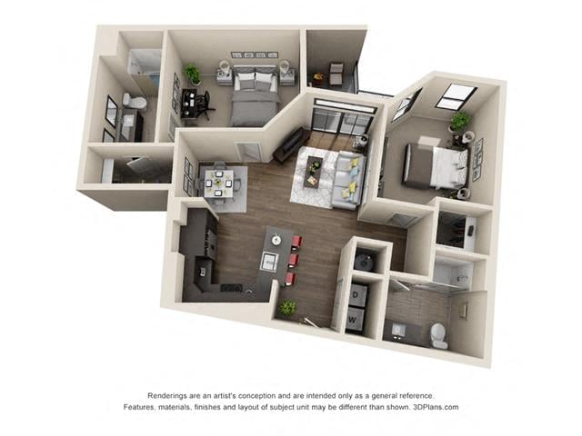 B8_TwoBedroom floor plan