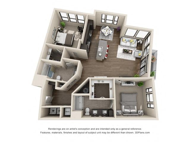 B9_TwoBedroom floor plan