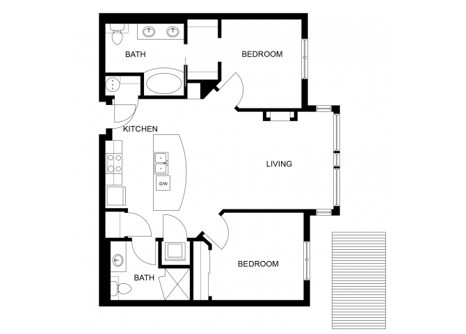Terraine_TwoBedroom floor plan