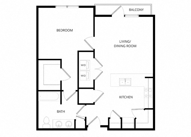 Denali_OneBedroom floor plan