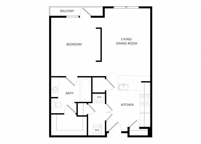 Yosemite_OneBedroom floor plan