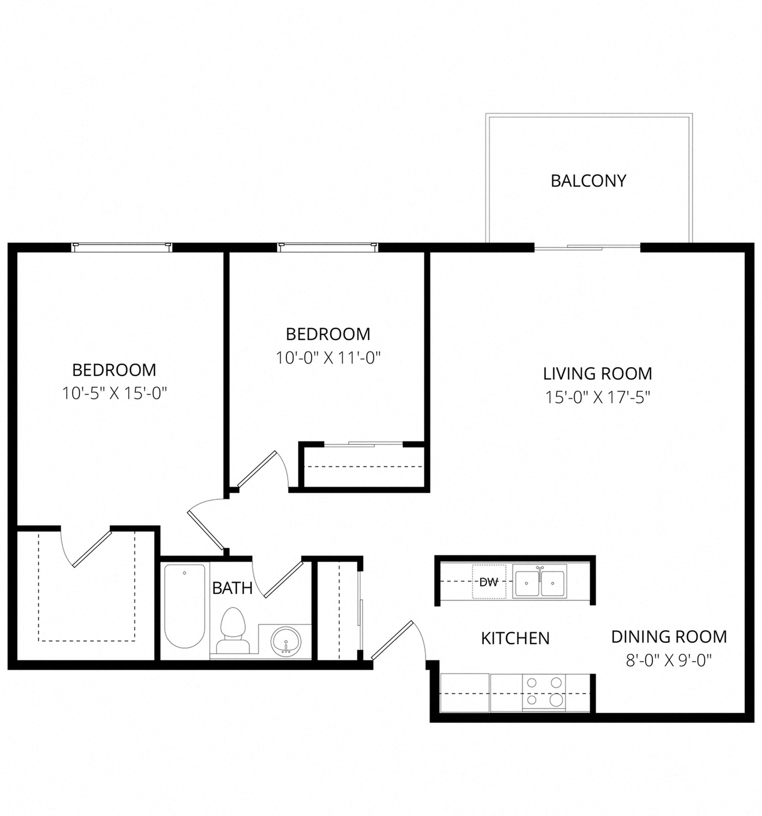 Two Bedroom floor plan