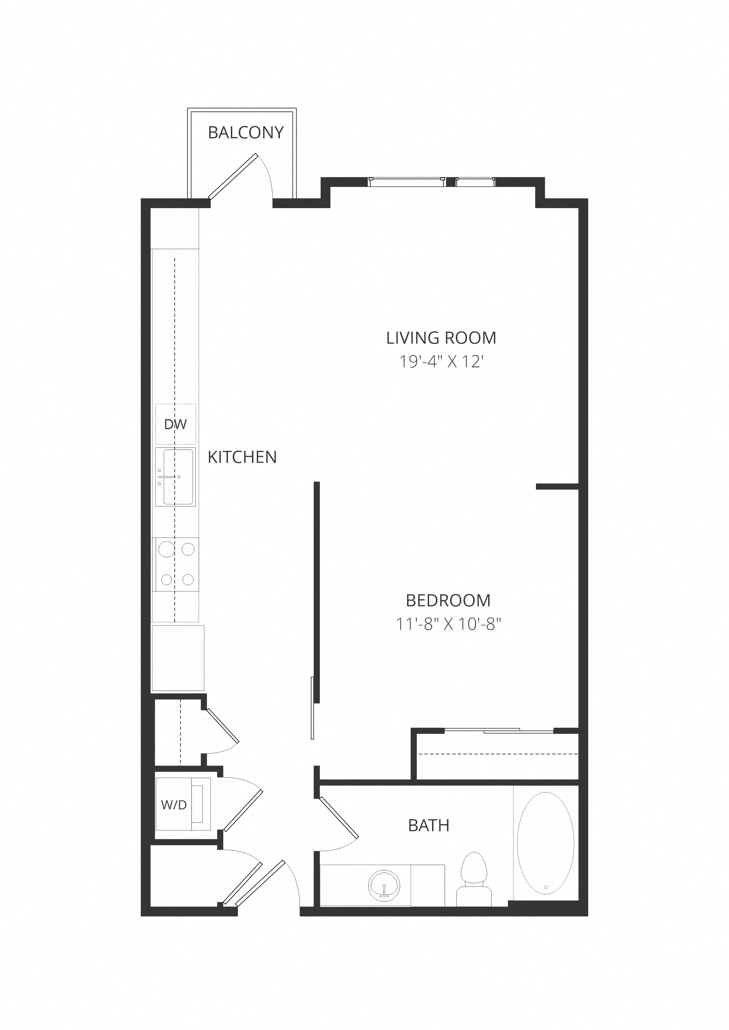 BuildingVVA2_OneBedroom floor plan