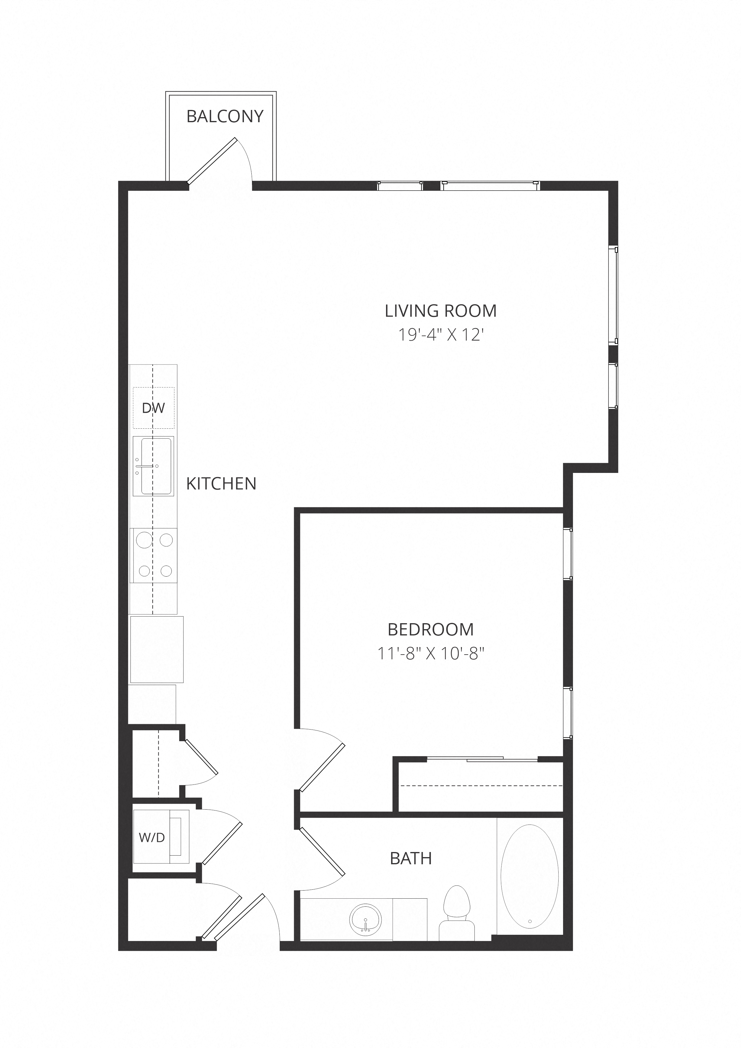 BuildingVVA3_OneBedroom floor plan