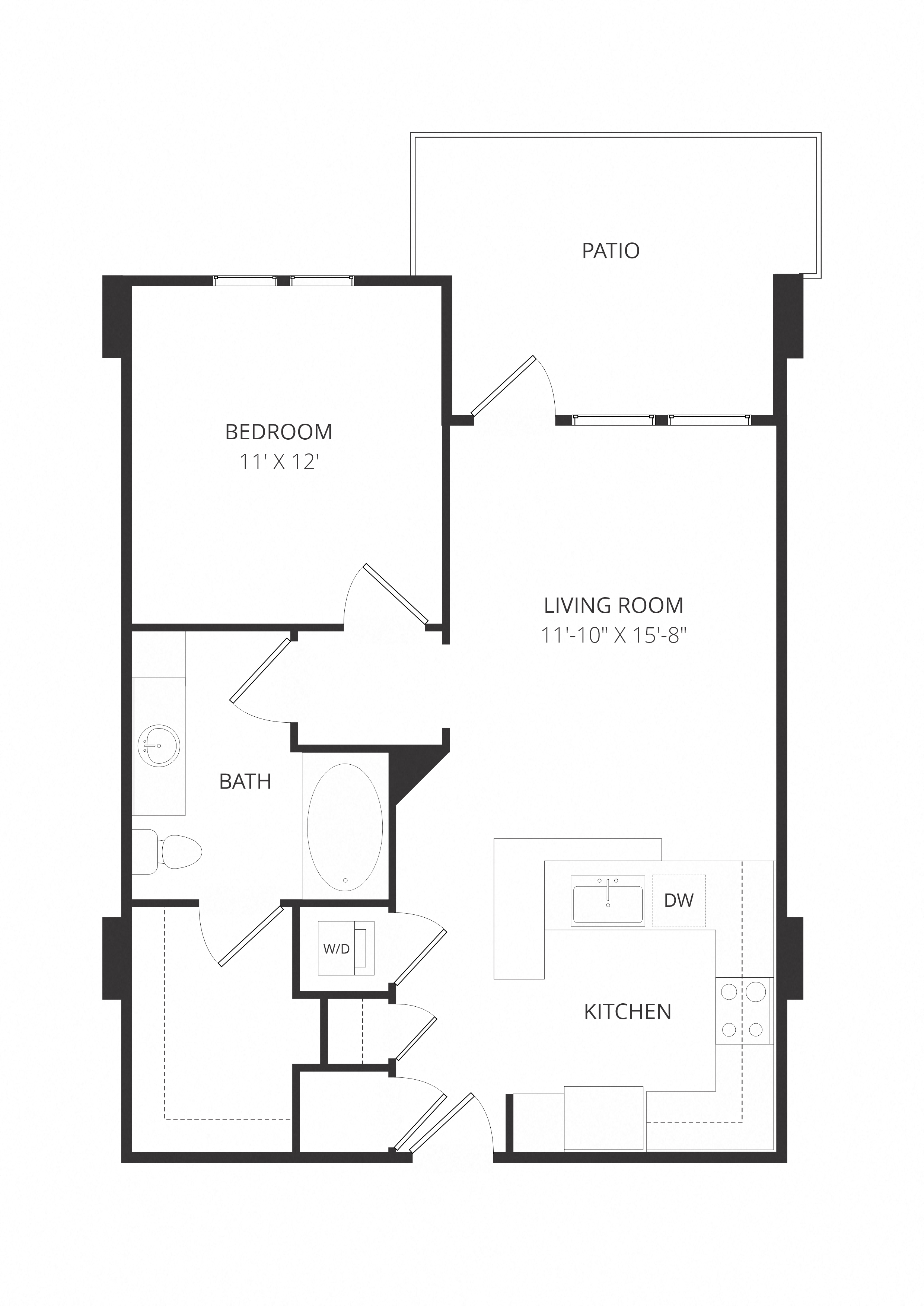 BuildingVVA5_OneBedroom floor plan