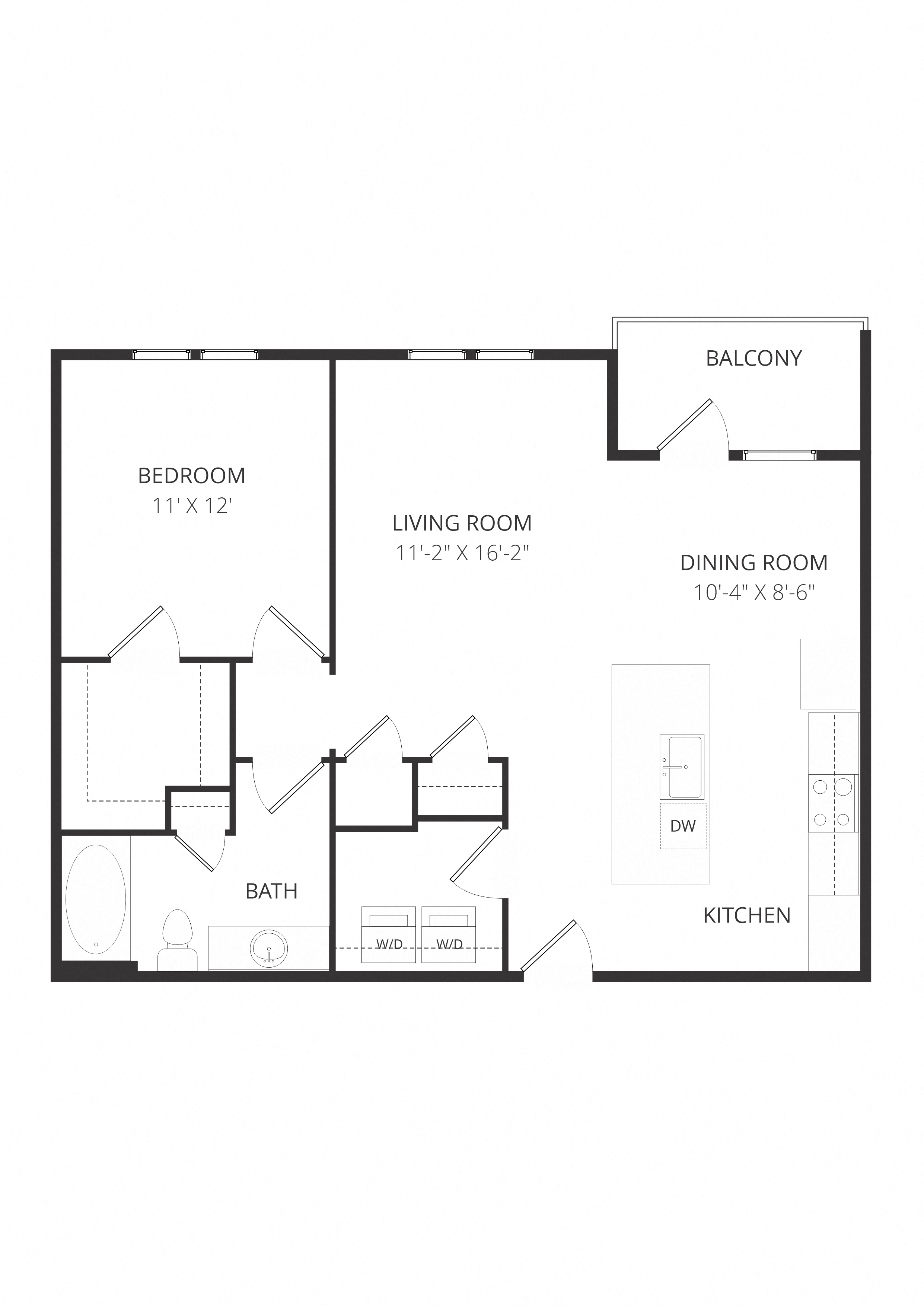 BuildingVVA9_OneBedroom floor plan