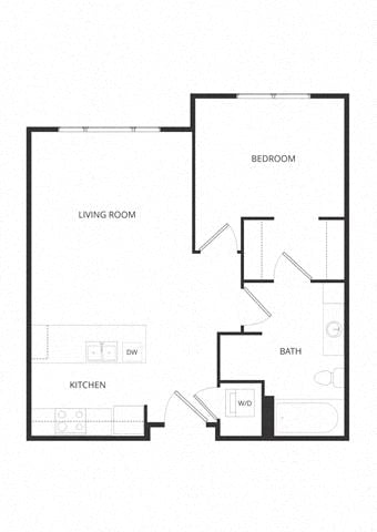 Frederick1B1x1_OneBedroom floor plan