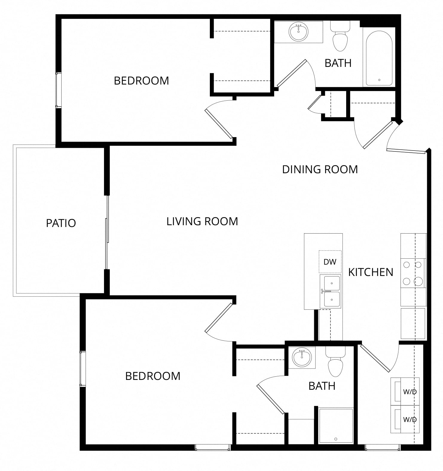 2x2 Foxtail floor plan
