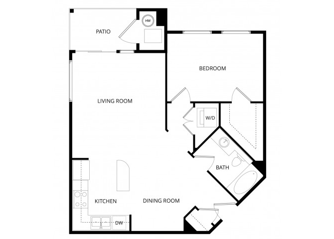 Amalfi_OneBedroom floor plan