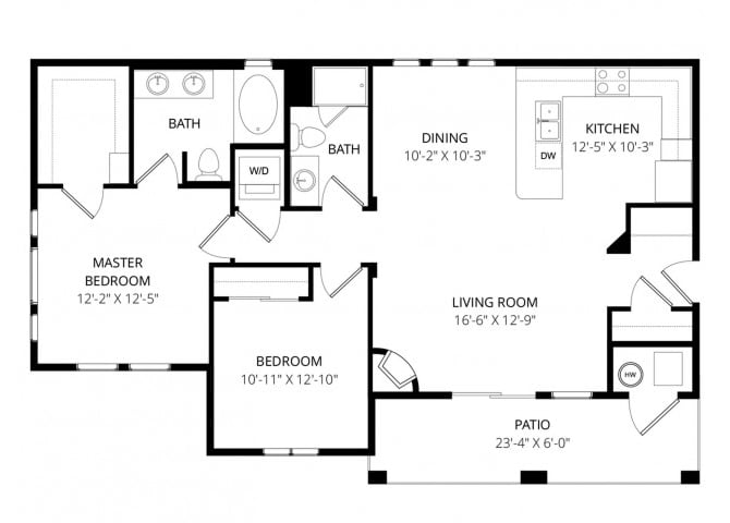 Naples_TwoBedroom floor plan