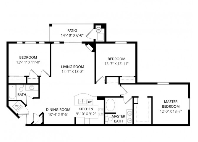 Roma_ThreeBedroom floor plan