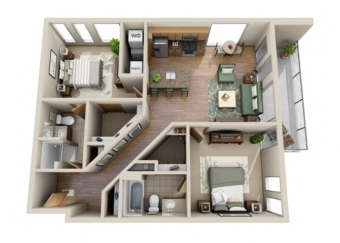 2N floor plan