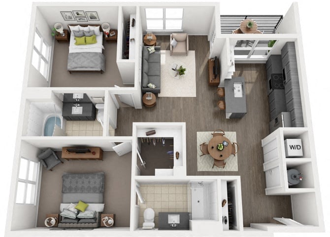 C3_TwoBedroom floor plan