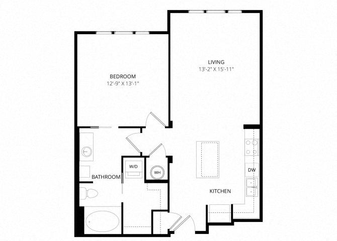 ElectraD_OneBedroom floor plan