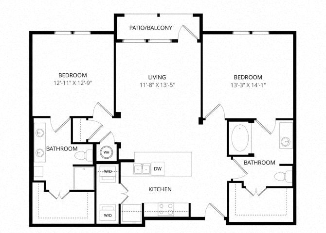 PolarisK_TwoBedroom floor plan