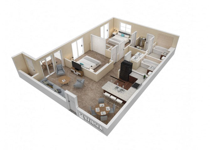 Toscana Furnished floor plan