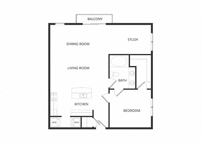 VanGogh_OneBedroom floor plan