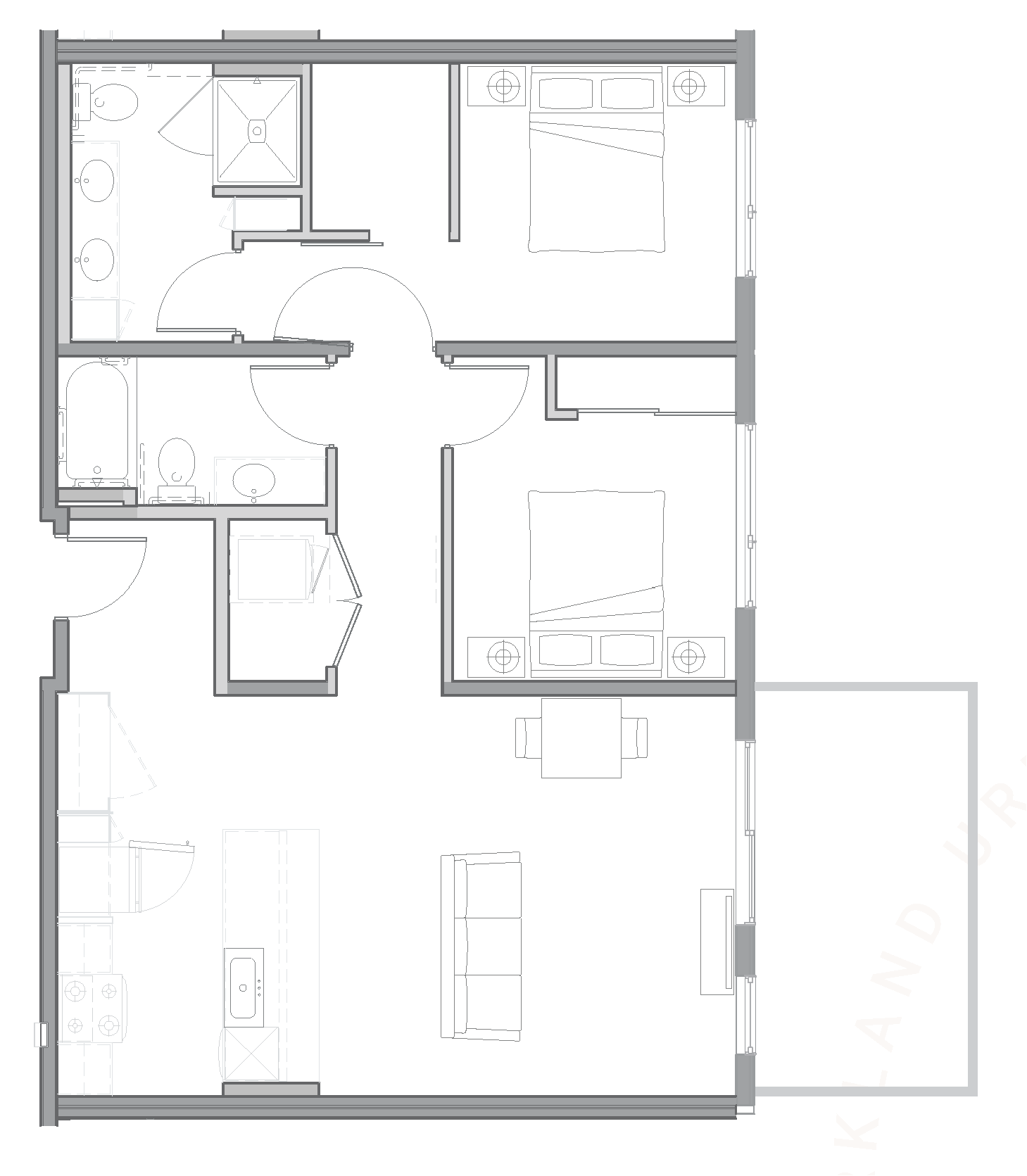 D6_TwoBedroom floor plan