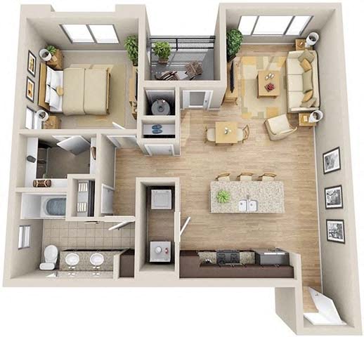 A5_OneBedroom floor plan